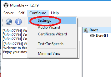 Configure Settings